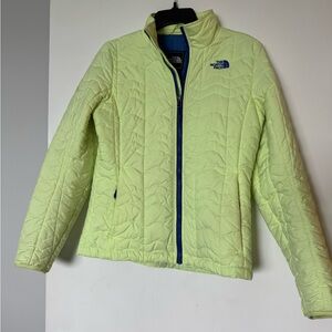 The North Face Lime Green and Blue Jacket Medium